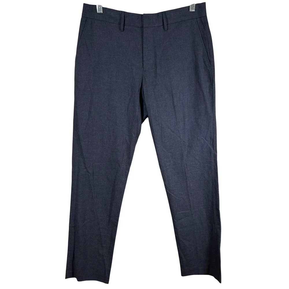 J.Crew Thompson Tapered Pants Mens 30x32 Dark Blue Heathered Cotton Trousers